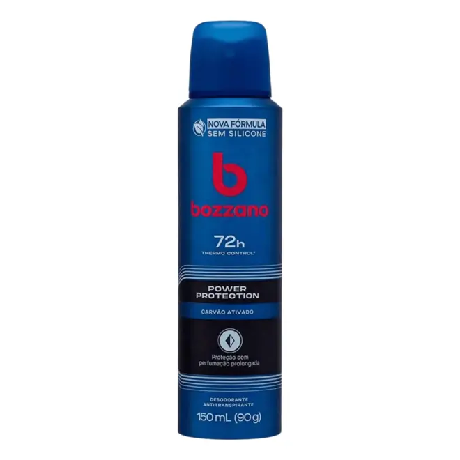 DESODORANTE BOZZANO ANTITRANSPIRANTE AEROSOL POWER PROTECTION MASCULINO 48H 150ML