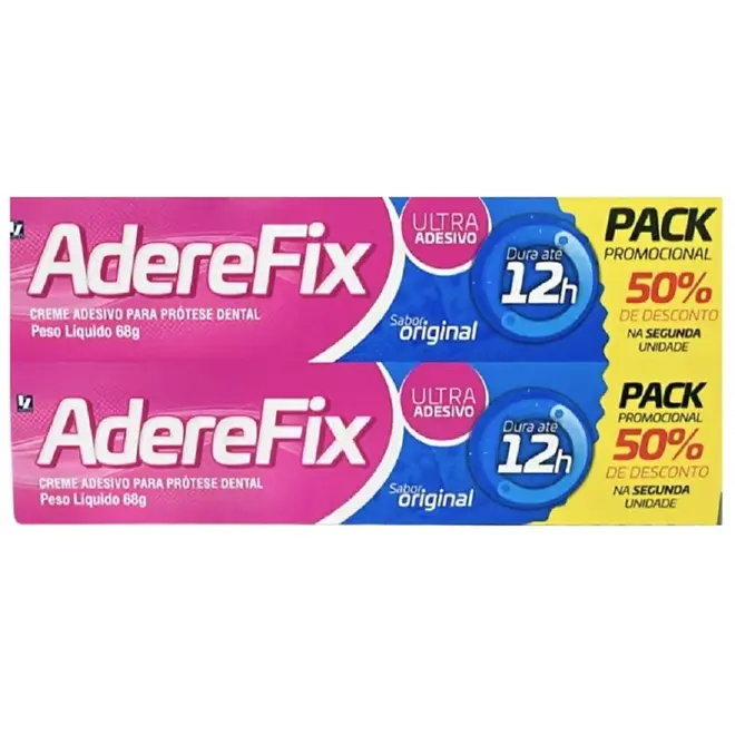 ADEREFIX CREME FIXADOR DE PROTESE ORIGINAL 68G 2 UNIDADES