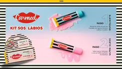 Kit Carmed SOS Lábios Algodão Doce Esfoliante Labial 10g + Gloss Labial Ultra Gloss 10g