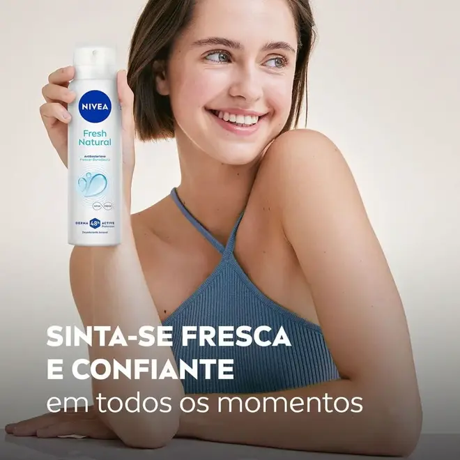 Desodorante Aerosol Nivea Fresh Natural Feminino Sem Alumínio 48h 150ml