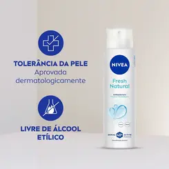 Desodorante Aerosol Nivea Fresh Natural Feminino Sem Alumínio 48h 150ml