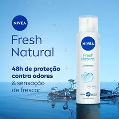 Desodorante Aerosol Nivea Fresh Natural Feminino Sem Alumínio 48h 150ml