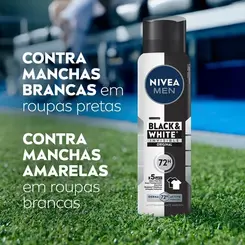 Desodorante Antitranspirante Aerosol Nivea Men Black & White Invisible 72h 150ml