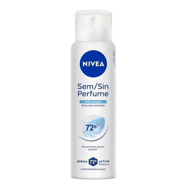 Desodorante Antitraspirante Aerosol Nivea Sem Perfume Pele Sensível 72h 150ml