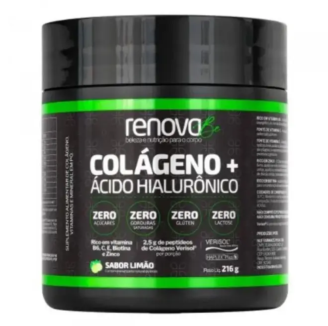 Colágeno + Ácido Hialurônico Renova Be Limão 216g