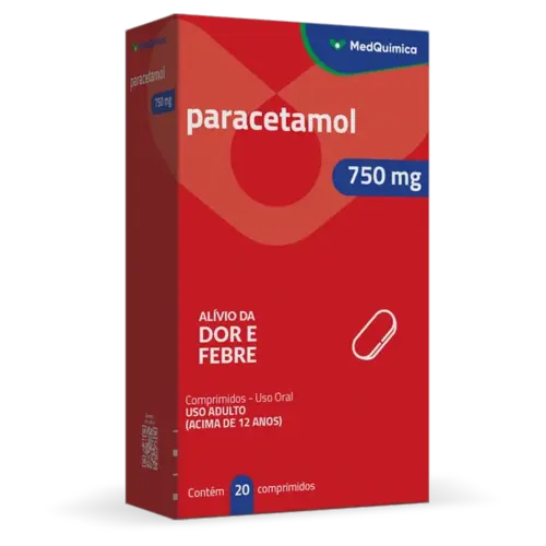 Paracetamol 750Mg 20 Comprimidos  Medquímica Genérico
