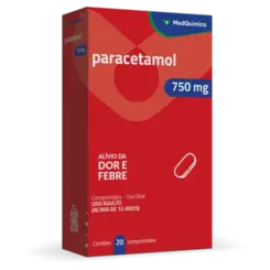 Paracetamol 750Mg 20 Comprimidos  Medquímica Genérico