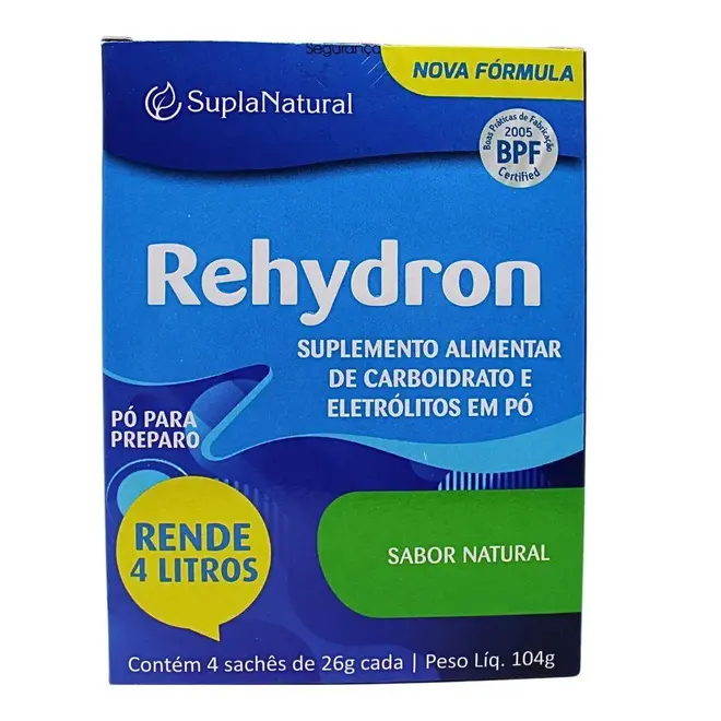 Rehydron 4 sachês sabor natural com 26g