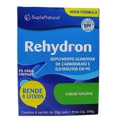 Rehydron 4 sachês sabor natural com 26g