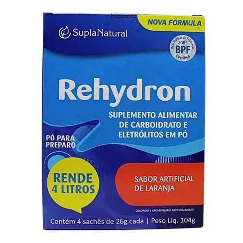 Rehydron 4 sachês sabor Laranja com 26g
