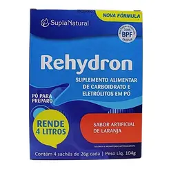 Rehydron 4 sachês sabor Laranja com 26g