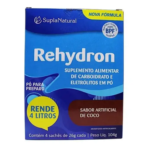 Rehydron 4 sachês sabor coco com 26g