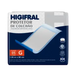 Lençol Protetor de Colchão Descartável Higifral Grande 1,50m x 80cm