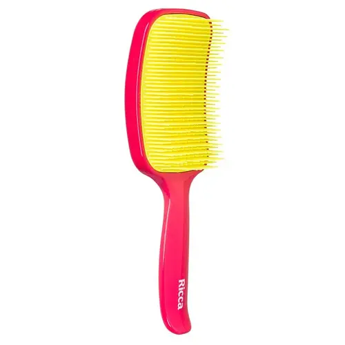 Escova de Cabelo Ricca Raquete Flex Rosa - 1 unidade