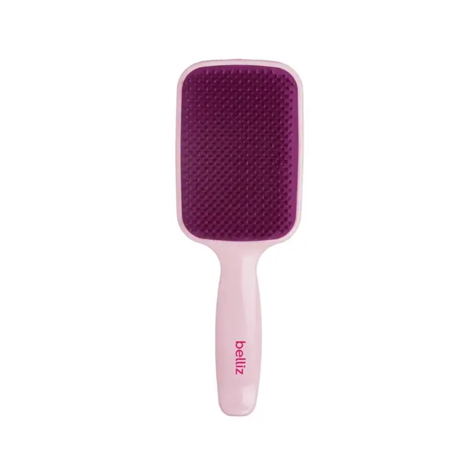 Escova de Cabelo Belliz Flex Raquete Rosa