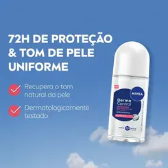 Desodorante Antitranspirante Roll-On Nivea Derma Control Uniformiza Feminino 72h 50ml