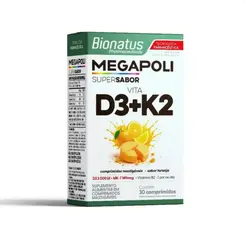 Suplemento Vitamina D3 + K2 Megapoli 30 Comprimidos Bionatus