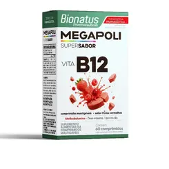 Megapoli B12 Frutas Vermelhas 60 Comprimidos Mastigaveis
