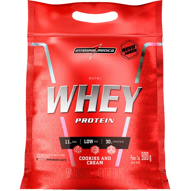 Nutri Whey Protein Integralmédica 900g - Cookies & Cream