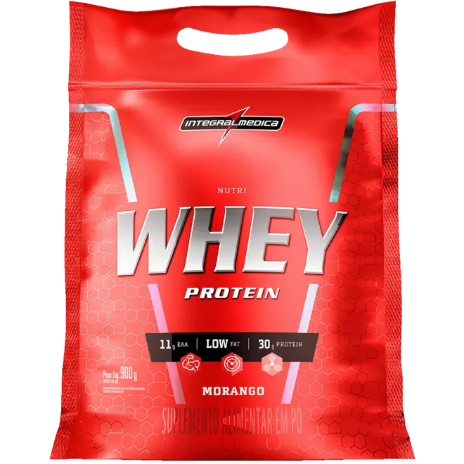 Nutri Whey Protein Integralmédica 900g - Morango