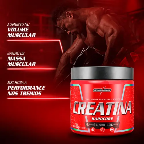 Creatina 100% Pura Hardcore Integralmedica 300g