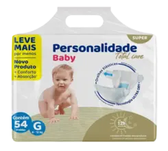 FRALDA PERSONALIDADE BABY TOTAL CARE G PG 48 LV 54