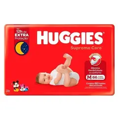 FRALDA HUGGIES SUPREME CARE HIPER M C/ 66