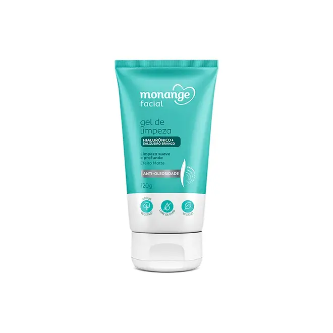 MONANGE GEL LIMPEZA FACIAL ANTIOLEOSIDADE 120G