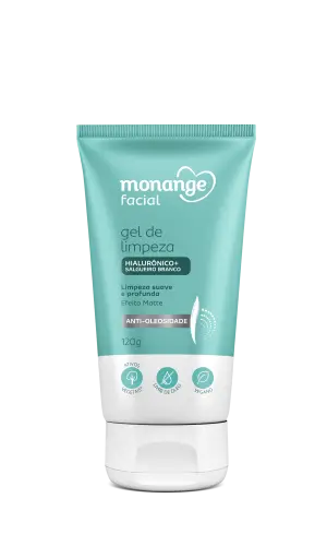 MONANGE GEL LIMPEZA FACIAL ANTIOLEOSIDADE 120G