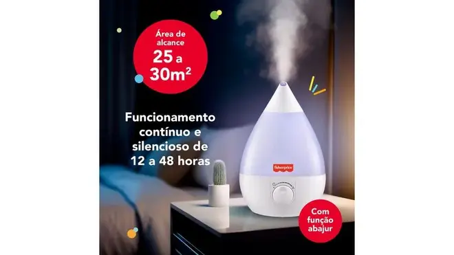 UMIDIFICADOR ULTRASSONICO BRANCO FISHER PRICE