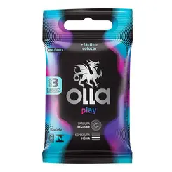 PRESERVATIVO OLLA LUBRIFICADO PLAY C/3
