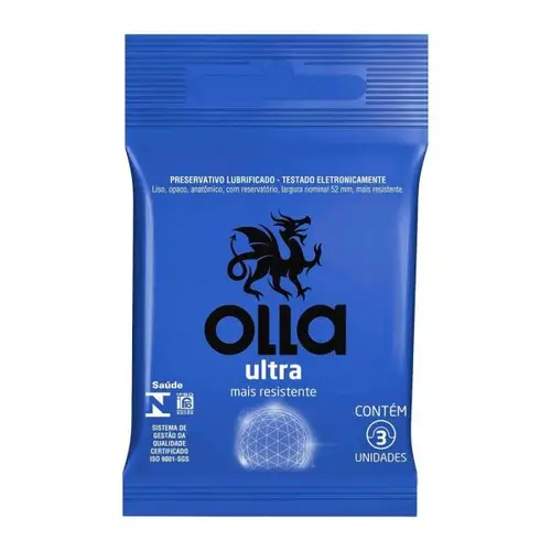 PRESERVATIVO OLLA ULTRA RESISTENCIA 3 UNIDADES