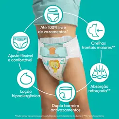 FRALDA PAMPERS CONFORT SEC MEGA M 44 UN