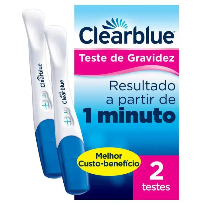 CLEARBLUE TESTE DE GRAVIDEZ DETECCAO RAPIDA 2 UNIDS
