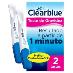 CLEARBLUE TESTE DE GRAVIDEZ DETECCAO RAPIDA 2 UNIDS