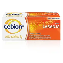 Cebion Vitamina C 1g 10cpr Efervescente Sabor Laranja