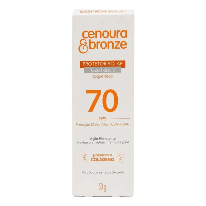PROTETOR SOLAR CENOURA & BRONZE FACIAL FPS70 50G