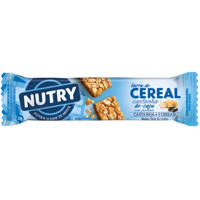 BARRA CEREAL NUTRY CASTANHA DE CAJU COM CHOCOLATE 22GR