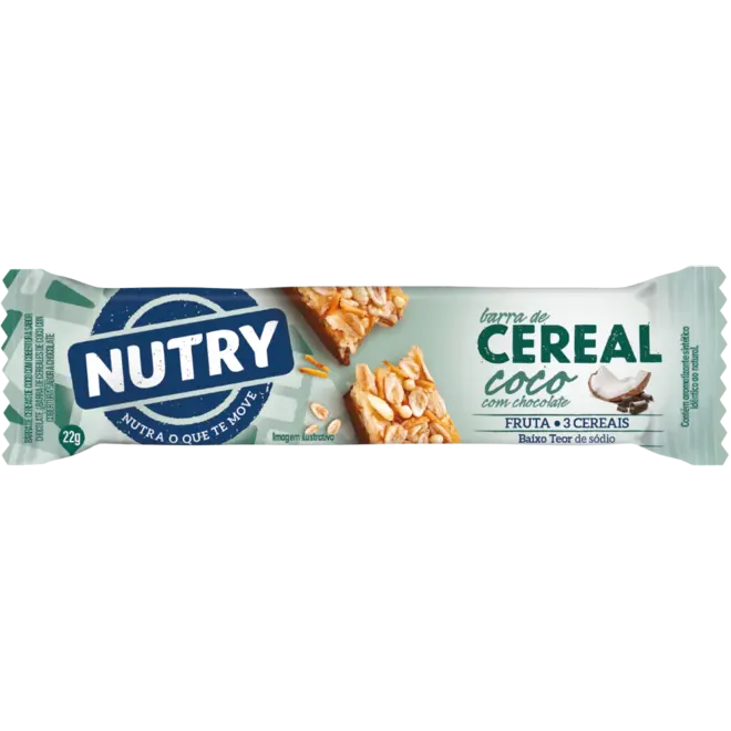 BARRA DE CEREAIS NUTRY COCO COM CHOCOLATE 22G