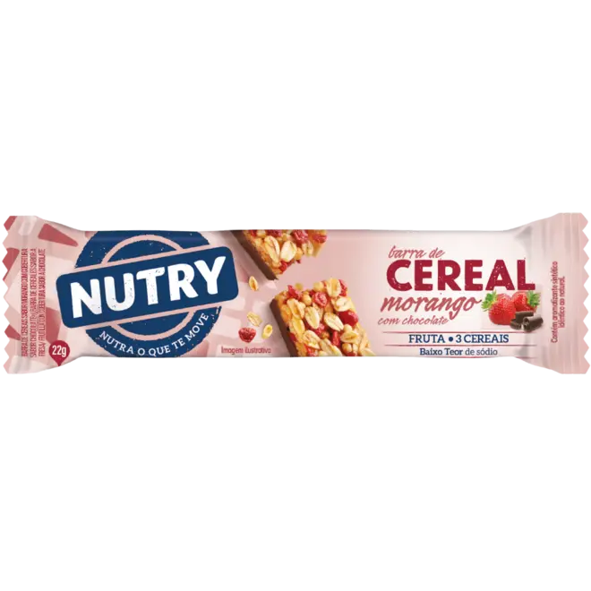 BARRA DE CEREAIS NUTRY MORANGO/CHOC