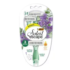 APARELHO DEPILATORIO BIC SOLEIL LAVANDA EUCALIPTO 3 UNDS