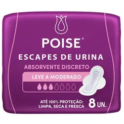 ABS PARA ESCAPE DE URINA POISE DISCRETO ABS LEVE A MODER 8UN