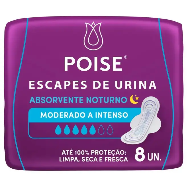 ABS PARA ESCAPE DE URINA POISE NOTURNO  ABS MODERADA/INT 8U