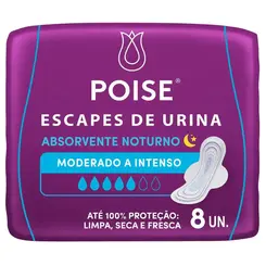 ABS PARA ESCAPE DE URINA POISE NOTURNO  ABS MODERADA/INT 8U