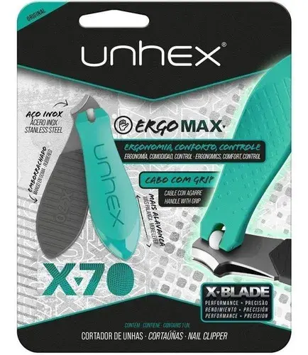 ALICATE PARA UNHAS UNHEX X70 VERDE