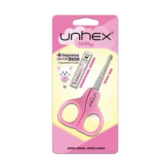 TESOURA E CORTADOR PARA UNHAS UNHEX BABY ROSA