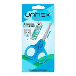 TESOURA E CORTADOR PARA UNHAS UNHEX BABY AZUL