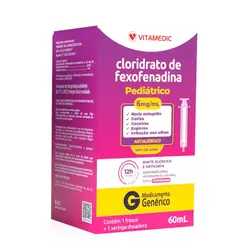 CLORIDRATO DE FEXOFENADINA  6MG/ML PEDIATRICO 60ML VITAMEDI