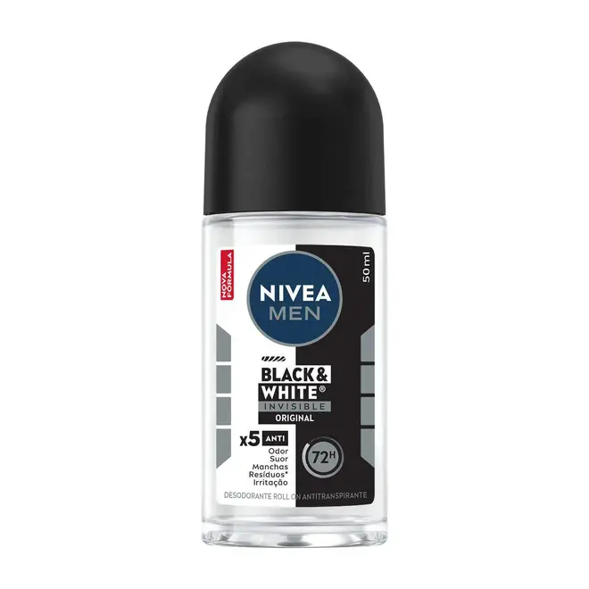 DES.ROLL ON.NIVEA.BLACK WHITE MEN 50ML
