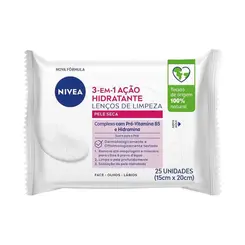 LENCO NIVEA DEMAQUILANTE 3 EM 1 ACAO HIDRATANTE 25UNIDS